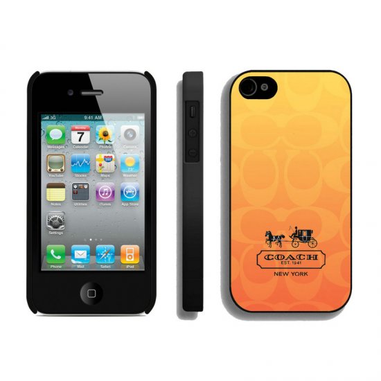 Coach In Signature Orange iPhone 4 4S Cases AIM | Women